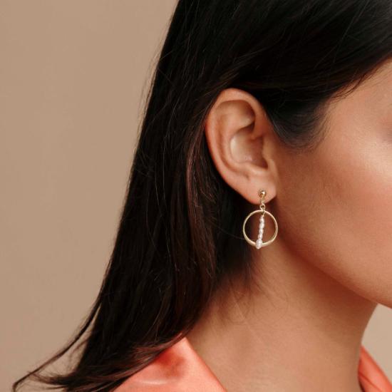  몬세라트 뉴욕 이어링 피게레스  14k 금도금 황동