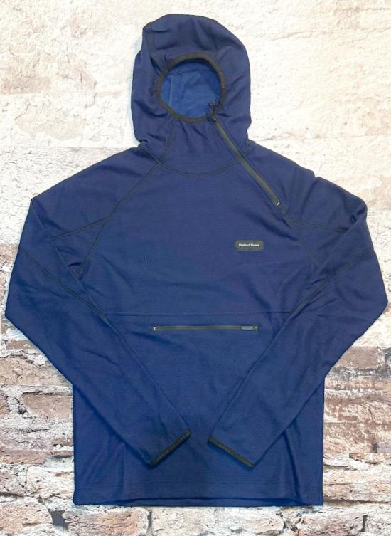  디스트릭트 비전 후드 티셔츠 후드 러닝 미드 레이어 탑 딥 네이비