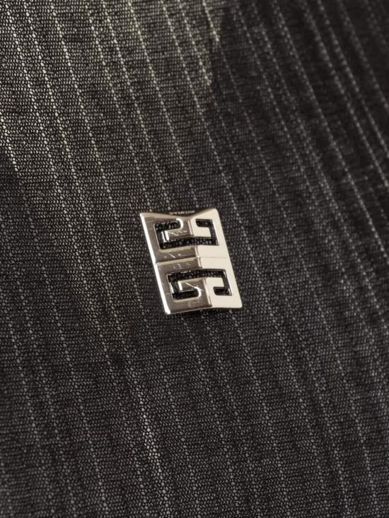  지방시 캐미솔 로고가 있는 골지 탑 블랙 - GIVENCHY