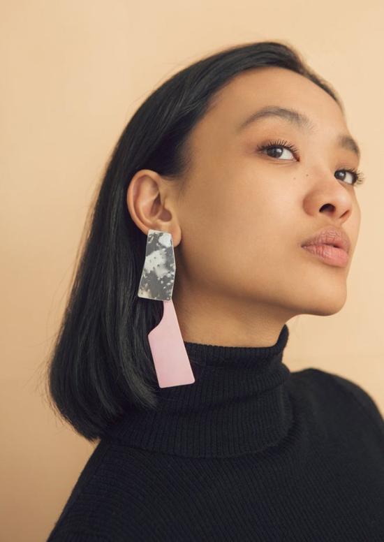  줄리 테브노 이어링 Julie ThÉvenot Contre Forme 시리즈 #3 귀걸이 스털링 실버