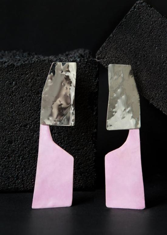  줄리 테브노 이어링 Julie ThÉvenot Contre Forme 시리즈 #3 귀걸이 스털링 실버 - JULIE THEVENOT