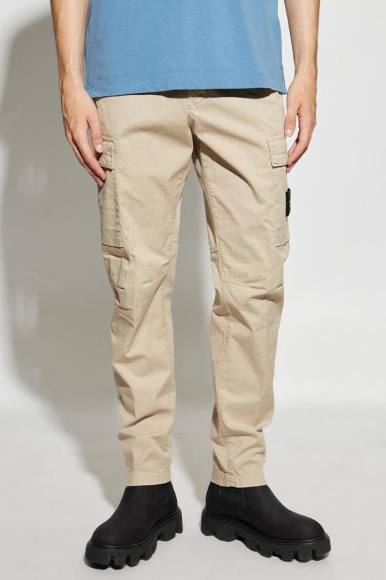  스톤 아일랜드 치노 팬츠 카고 팬츠 베이지 - STONE ISLAND
