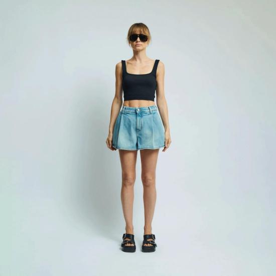  하이쿠레 데님 숏팬츠 애슐리 반바지 파라다이스 워시