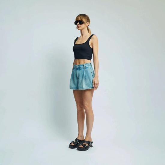  하이쿠레 데님 숏팬츠 애슐리 반바지 파라다이스 워시 - HAIKURE