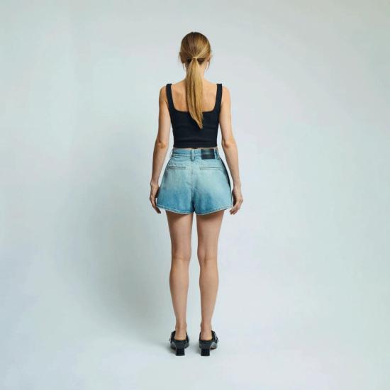  하이쿠레 데님 숏팬츠 애슐리 반바지 파라다이스 워시 - HAIKURE