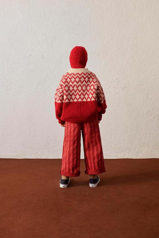  [키즈] 위켄드 하우스 키즈 트레이닝/조거 팬츠 키즈  스트라이프 키즈  버건디 - WEEKEND HOUSE KIDS