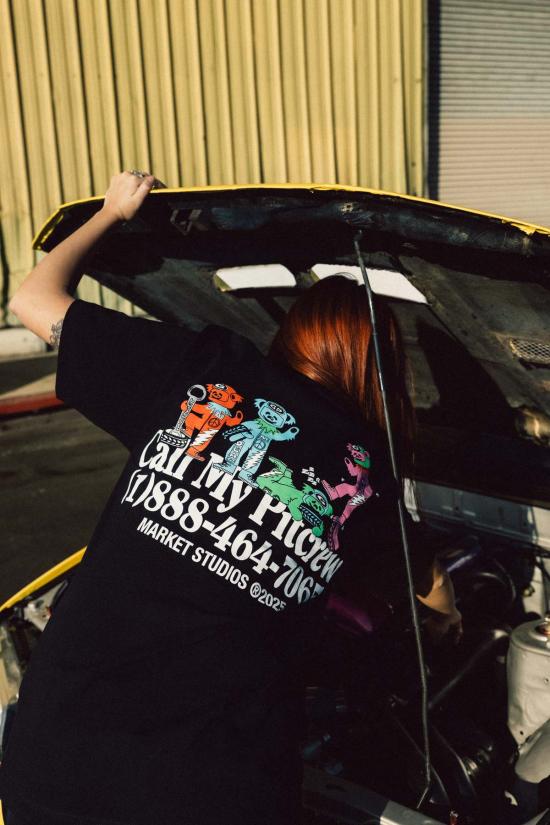  마켓 반팔 티셔츠 Gd X  콜 마이 핏크루 티 - MARKET