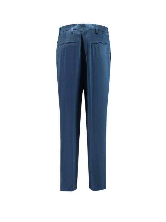  드리스 반 노튼 스트레이트 팬츠 Dries Van Noten Portias 새틴 팬츠 가솔린 - DRIES VAN NOTEN