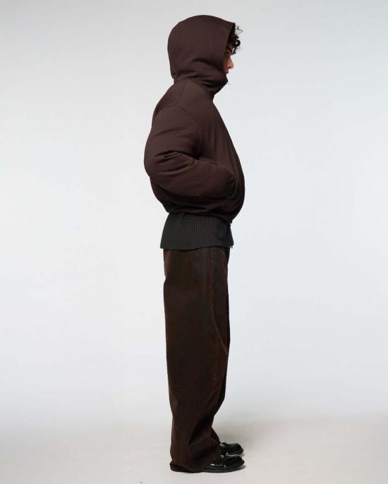  오마르 아프리디 패딩 퍼퍼 버드 파카 버건디 - OMAR AFRIDI