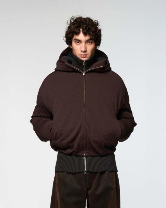  Omar Afridi 패딩 오마르 아프리디 퍼퍼 버드 파카 버건디