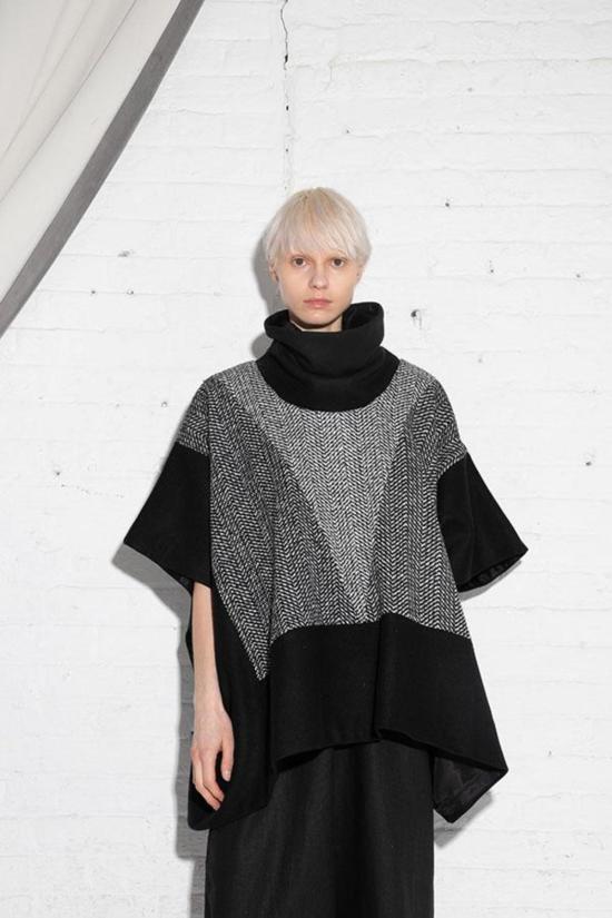  에이치 프레드릭손 데님 자켓 H. 프레드릭손 블록 판초 - H FREDRIKSSON