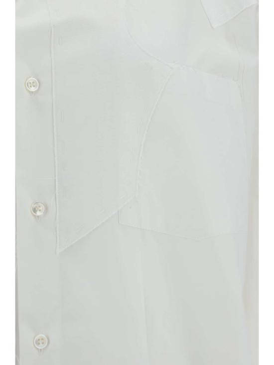  마르지엘라 숏 원피스 메종  버튼업 미니 셔츠 드레스 화이트 - MAISON MARGIELA