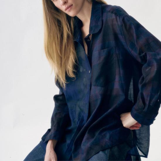  Nymane 셔츠 니만 크리스 셔츠 인디고 - NYMANE