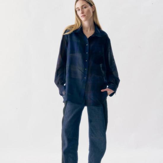  Nymane 셔츠 니만 크리스 셔츠 인디고 - NYMANE