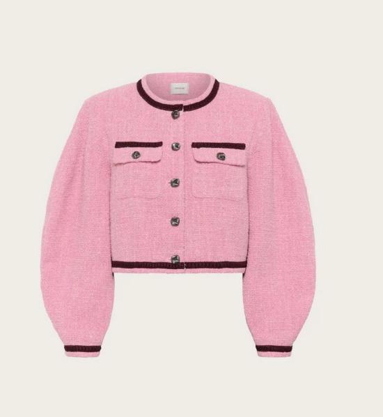  게스투즈 자켓 Gestuz Sigrun 쇼트 재킷 라일락 쉬폰 - GESTUZ