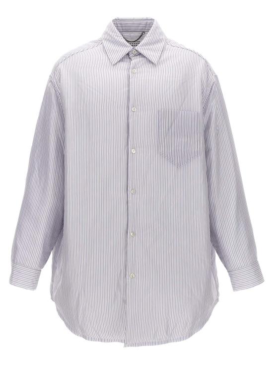  마르지엘라 자켓 메종  스트라이프 셔츠 재킷 라이트 블루