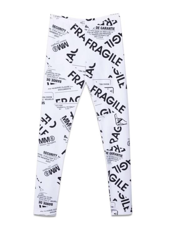  [키즈] MM6 메종마르지엘라 트레이닝/조거 팬츠 키즈 Mm6 Maison Margiela Pantaloni  화이트 - MM6 MAISON MARGIELA