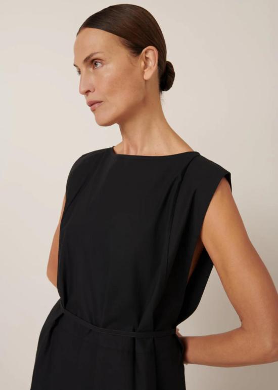  코우토우 롱 원피스 레이븐 앞치마 블랙 - KOWTOW