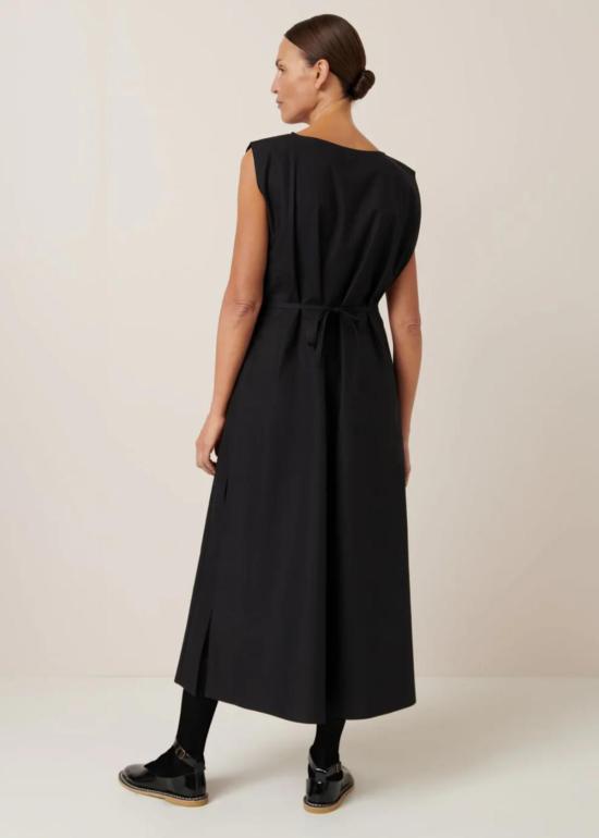  코우토우 롱 원피스 레이븐 앞치마 블랙 - KOWTOW