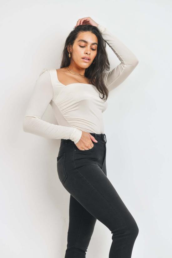  저스트 블랙 데님 데님 팬츠 테이퍼드 스트레이트 - JUST BLACK DENIM