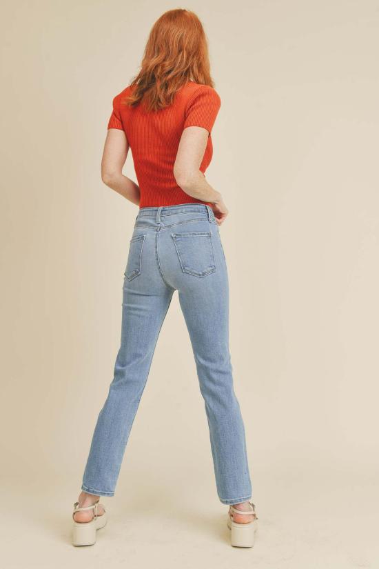  저스트 블랙 데님 데님 팬츠 테이퍼드 스트레이트 - JUST BLACK DENIM