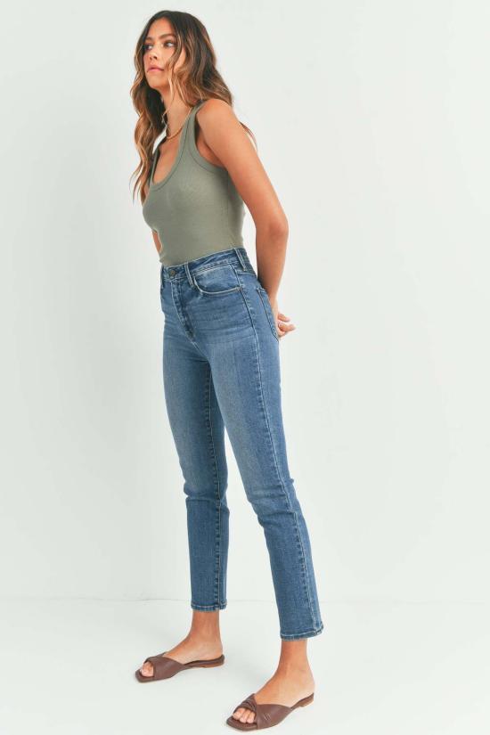  저스트 블랙 데님 데님 팬츠 테이퍼드 스트레이트 - JUST BLACK DENIM