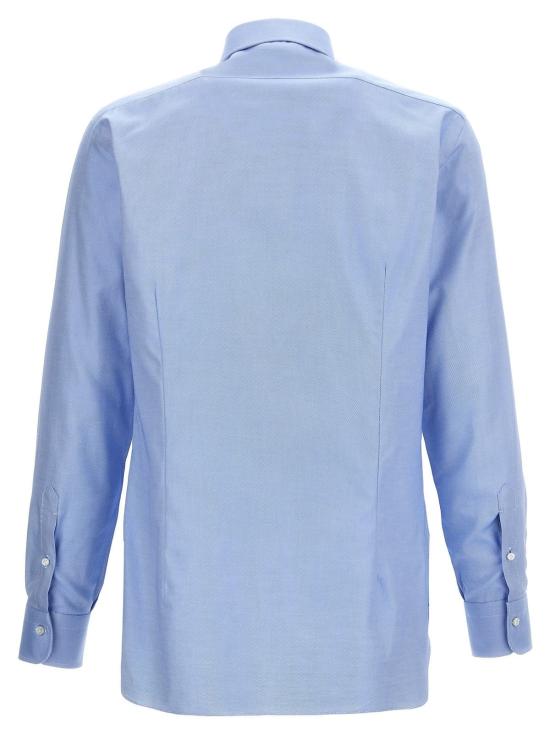  발바 긴팔 셔츠 바르바 나폴리 코튼  라이트 블루 - BARBA