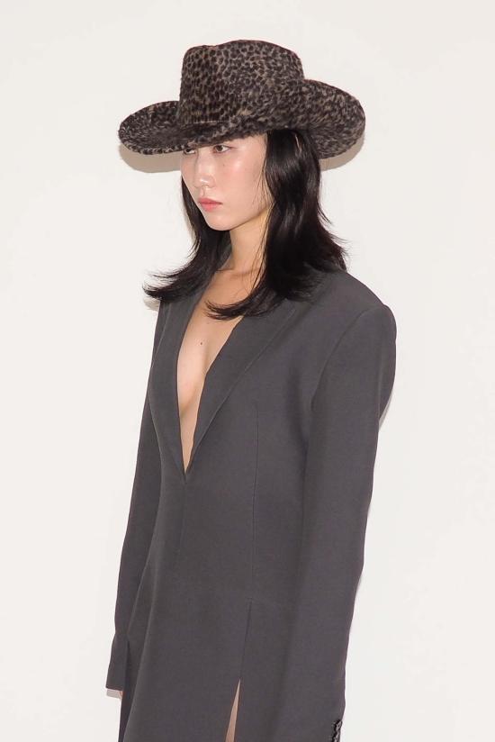  클라이드 모자 카우보이  치타 무늬 앙고라 - CLYDE