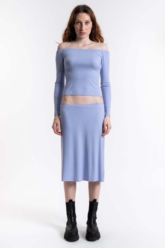  퍼머넌트 베케이션 긴팔 티셔츠 영구 휴가 침착함 오프숄더  빙하 - PERMANENT VACATION