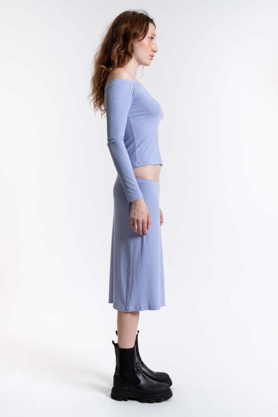  퍼머넌트 베케이션 긴팔 티셔츠 영구 휴가 침착함 오프숄더  빙하 - PERMANENT VACATION