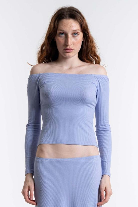  퍼머넌트 베케이션 긴팔 티셔츠 영구 휴가 침착함 오프숄더  빙하