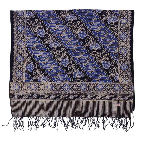  카시 코옵 머플러/스카프 카시 쿱 미드나잇 오텀 바틱 스카프 블루/블랙/네이비/화이트 - KASIH COOP