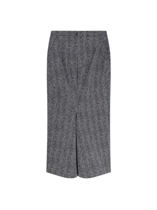  지방시 미디 스커트 헤링본 모티브 코튼 스커트, 앤트러사이트 색상 - GIVENCHY