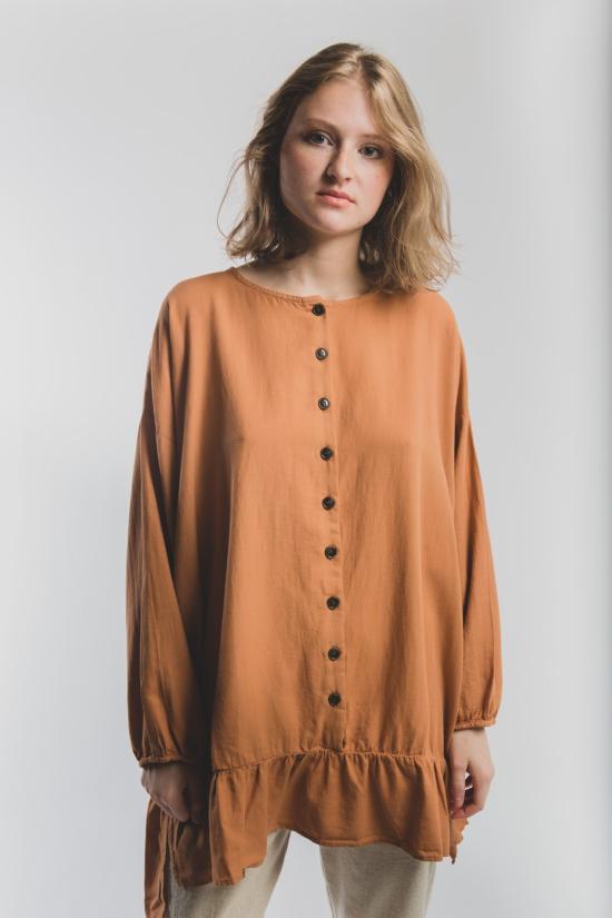  Revisited Matters 블라우스 다시 살펴본 문제들 나탈리 셔츠 탠저린