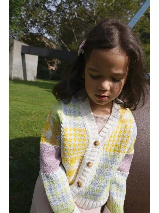  지지 니트웨어 가디건 패치워크  미니 - GIGI KNITWEAR