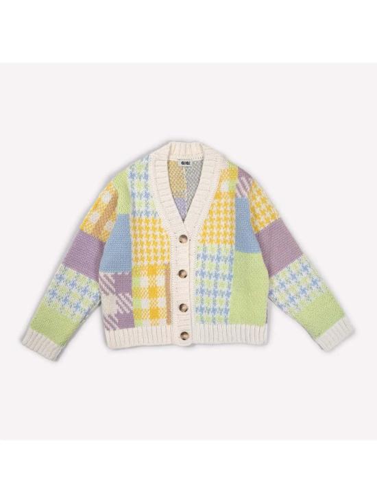  지지 니트웨어 가디건 패치워크  미니 - GIGI KNITWEAR