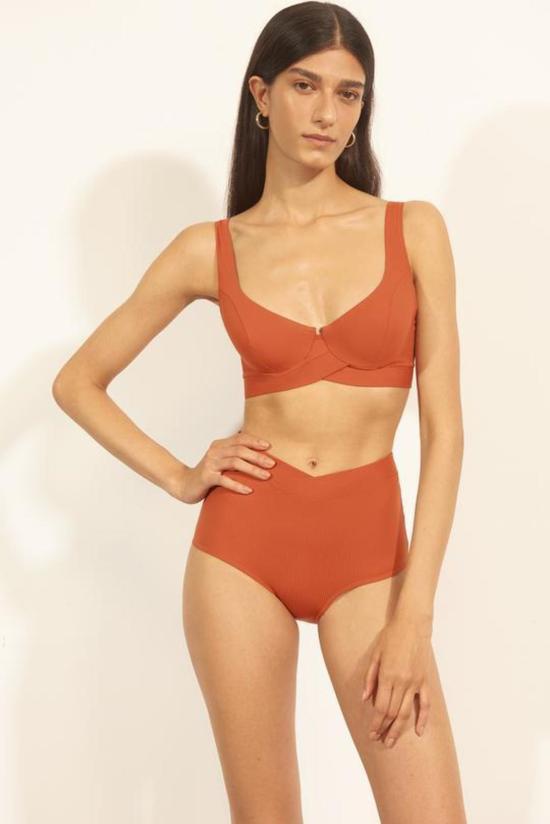  Else 비키니 수영복 엘스 지기 언더와이어 롱라인 비키니 탑 - OTHER BRANDS