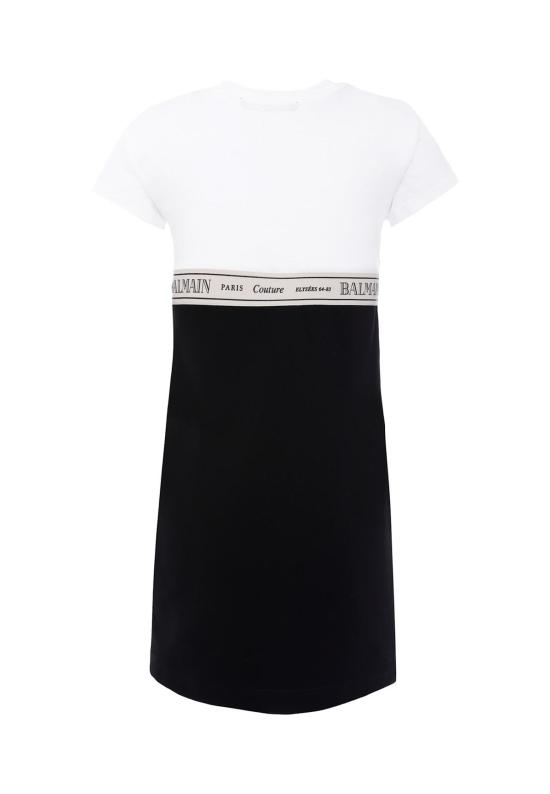  [키즈] 발망 원피스 로고 아동용 드레스 블랙 - BALMAIN