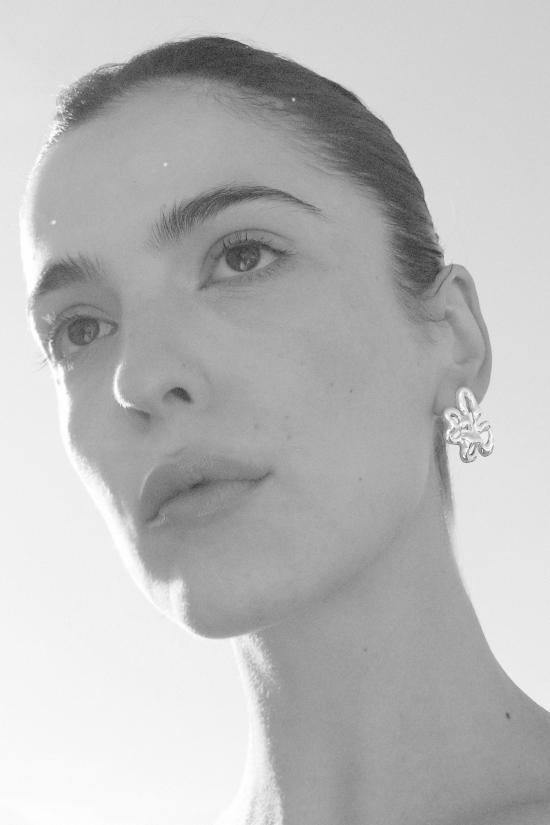  줄리 테브노 이어링 사이키델리아 스몰 실버 귀걸이