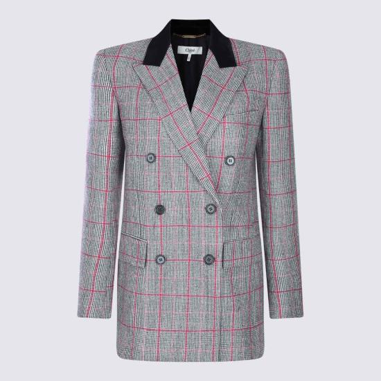  끌로에 수트 자켓 그레이 울 블레이저