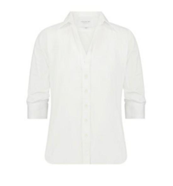  더 셔츠 블라우스 3/4 소매 에센셜 아이콘 탑 셔츠 - THE SHIRT