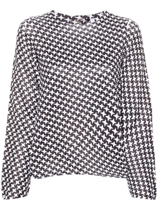  꼼데가르송 긴팔 티셔츠 Comme Des Garçons 프린트 티셔츠 블랙