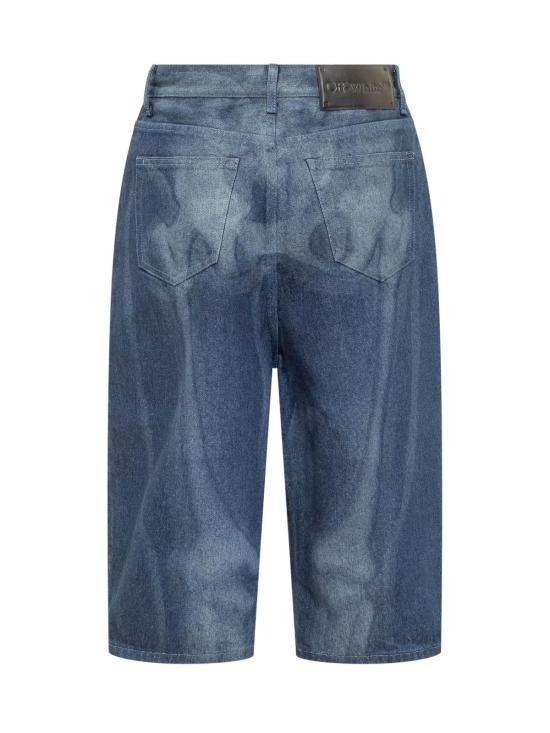  오프화이트 데님 팬츠 바디 스캔 데님 반바지 (블루) - OFF WHITE