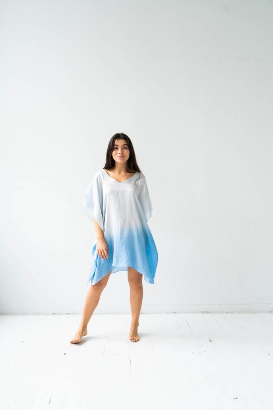  Salua Lingerie 비치용품 살루아 란제리 코튼/실크 카프탄 V넥 - SALUA LINGERIE