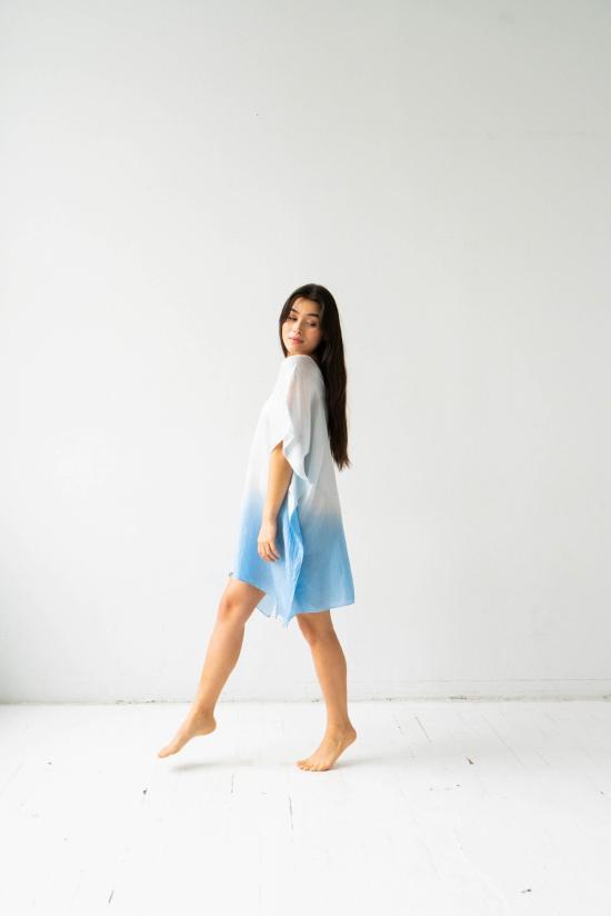  Salua Lingerie 비치용품 살루아 란제리 코튼/실크 카프탄 V넥 - SALUA LINGERIE