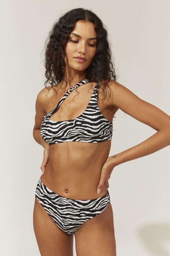  솔리드 앤 스트라이프 비키니 수영복 브로디 비키니 하의 얼룩말 무늬 - SOLID AND STRIPED