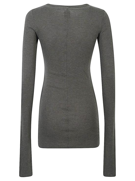  릭 오웬스 긴팔 티셔츠 코튼 세미 시어 티셔츠 보스코 - RICK OWENS