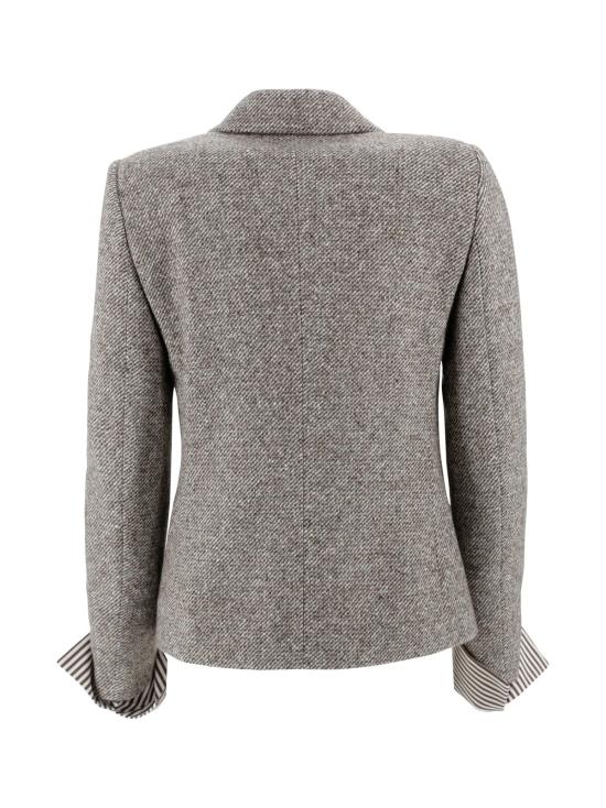  브루넬로 쿠치넬리 수트 자켓 더블 브레스트 블레이저 브라운 - BRUNELLO CUCINELLI