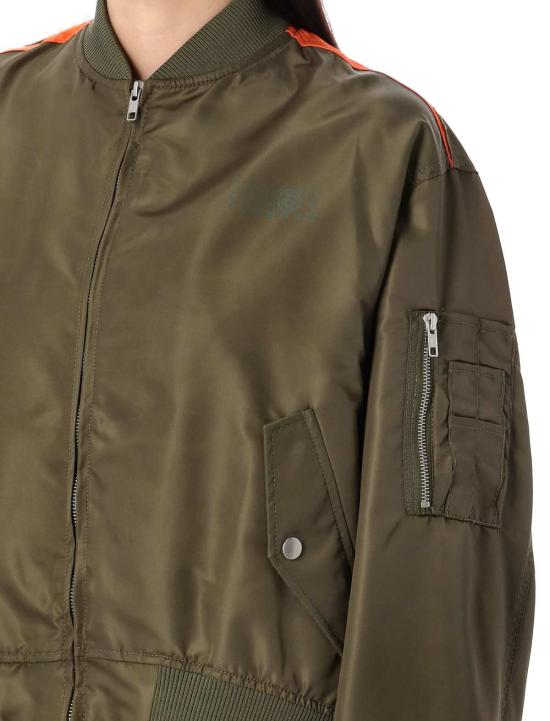  MM6 메종마르지엘라 봄버 자켓 Mm6 메종 마르지엘라 밀리터리 오렌지 봄버 재킷 - MM6 MAISON MARGIELA