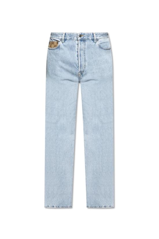  구찌 데님 팬츠 로고 청바지 블루 데님